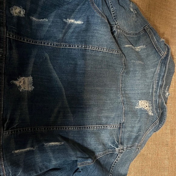 Blue Distressed Denim Jacket - Picture 4 of 4